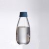 Water glass bottle belly shape with silicone cap