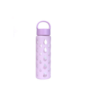 20oz full protective silicone cover water bottle glass