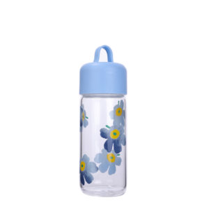 High borosilicate glass water bottle with silicone handle