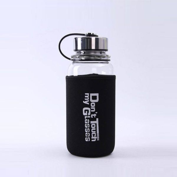 Large travel bottle with handle protective neoprene cover 35oz