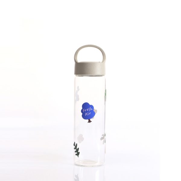 Sports bottle on- the-go heat resistant glass fruit infuser 20oz