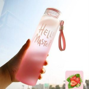 High borosilicate glass color water bottle factory 3