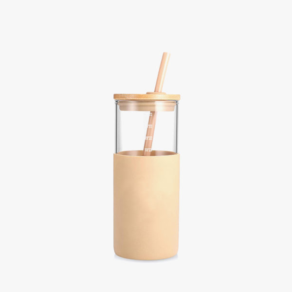 Hot sales coffee mug factory glass tumbler with straw